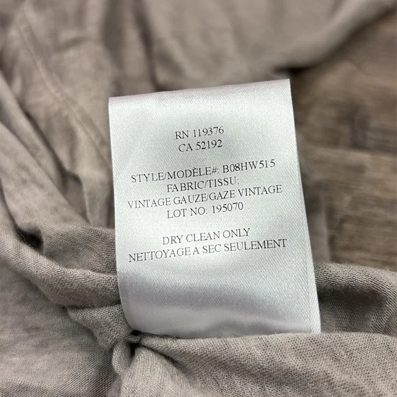 Helmut Lang Asymmetrical Side Ruched Cowl Neck Top Size P - Picture 8 of 11